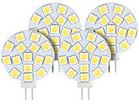 Luminea High-Power G4-LED-Stiftsockel mit SMD5050-LEDs, 3 Watt, weiß, 4er-Set; LED G4 Leuchten LED G4 Leuchten 