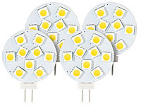 Luminea High-Power G4-LED-Stiftsockel, SMD5050-LEDs, 1,8 W, warmweiß, 4er-Set