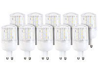 Luminea LED-Kolben, G9, 3 W, 230 lm, 350°, warmweiß, 10er-Set