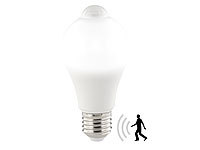 Luminea LED-Lampe, PIR-Sensor, 12 W, E27, tageslichtweiß, 6500 K, 1.055 Lumen; LED-Tropfen E27 (warmweiß) LED-Tropfen E27 (warmweiß) 