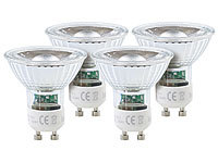 Luminea COB-LED-Spotlight, GU10, 5,5 W, 400 lm, weiß, 4er-Set