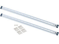 Luminea LED-Unterbauleuchten 2er-Set, 50 cm, Touch-Sensor, 5 Watt, 3000 K; LED-Schrankleuchten mit Bewegungs- & Lichtsensoren 