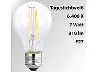 Luminea LED-Filament-Birne, A60, A++, E27, 7 W, 810 lm, 270°, 6400 K