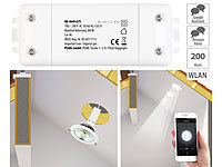 Luminea Home Control WLAN-Schalter mit Dimmer-Funktion, für Siri, Alexa & Google Assistant; WLAN-Lichttaster WLAN-Lichttaster WLAN-Lichttaster WLAN-Lichttaster 