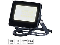 Luminea Wetterfester Mini-LED-Fluter, 10 W, 945 lm, IP65, 3.000 K, warmweiß