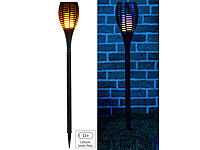 Luminea LED-Gartenfackel, realistisches Flammenflackern, 2.200-mAh-Akku, IP44
