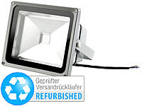 Luminea Wetterfester LED-Fluter RGB im Metallgehäuse, 50 W (Versandrückläufer); Wasserfeste LED-Fluter (warmweiß) Wasserfeste LED-Fluter (warmweiß) 