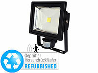 Luminea COB-LED-Fluter 30 W mit PIR-Sensor, 4200 K, Versandrückläufer; LED-Fluter mit Bewegungsmelder (tageslichtweiß) 