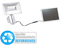 Luminea Solar-LED-Strahler aus Aluminium mit PIR-Sensor, Versandrückläufer