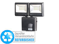 Luminea Duo-LED-Außenstrahler mit PIR-Sensor, 16 Watt,Versandrückläufer; Wasserfeste LED-Fluter (warmweiß) Wasserfeste LED-Fluter (warmweiß) 