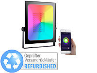 Luminea Home Control Outdoor-Fluter mit RGB-CCT-LEDs, Bluetooth & App, Versandrückläufer; WLAN-Tischleuchten mit RGB-IC-LEDs und App-Steuerung 