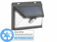 Luminea Solar-LED-Wandleuchte mit Bewegungs-Sensor & Akku, Versandrückläufer; LED-Solar-Fluter mit Bewegungsmelder 