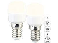 Luminea 2er-Set LED-Kühlschranklampen, E14, T25, 150 lm, 2 W, warmweiß; LED-Tropfen E27 (warmweiß) LED-Tropfen E27 (warmweiß) LED-Tropfen E27 (warmweiß) LED-Tropfen E27 (warmweiß) 