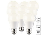 Luminea 9er-Set LED-Lampen, E, 9 W, E27, warmweiß, 3000 K; LED-Spots GU10 (warmweiß) LED-Spots GU10 (warmweiß) LED-Spots GU10 (warmweiß) LED-Spots GU10 (warmweiß) 