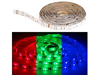 Luminea RGB-LED-Streifen-Erweiterung LAC-515, 5 m, 150 LEDs, dimmbar, IP44; WLAN-LED-Streifen-Sets weiß WLAN-LED-Streifen-Sets weiß 