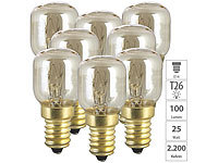 Luminea 8er-Set Backofenlampen, E14, T26, 25 W, 100 lm, bis 300 °C; LED-Tropfen E27 (warmweiß) LED-Tropfen E27 (warmweiß) LED-Tropfen E27 (warmweiß) 