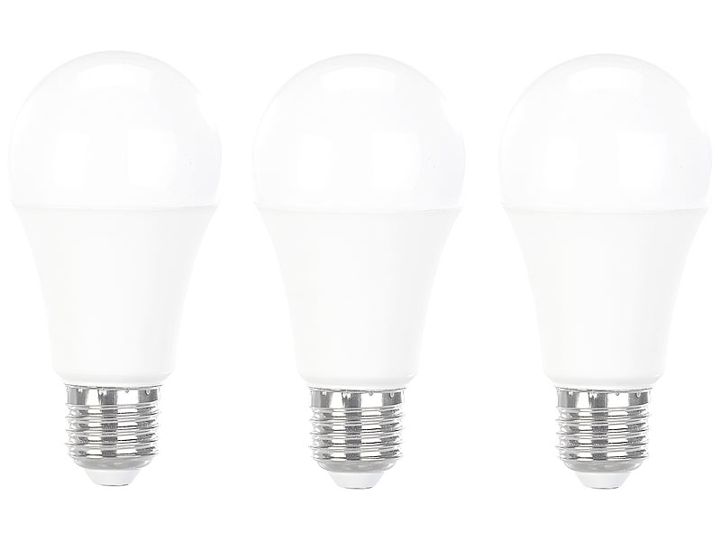 Luminea LED Birnen: 2er-Set LED-Lampe E27 9W (ers. 75W) 3-stufig dimmbar  830 lm warmweiß (Glühbirne dimmbar, LED-Lampe mit integriertem Dimmer,  Funkschalter) : : Beleuchtung