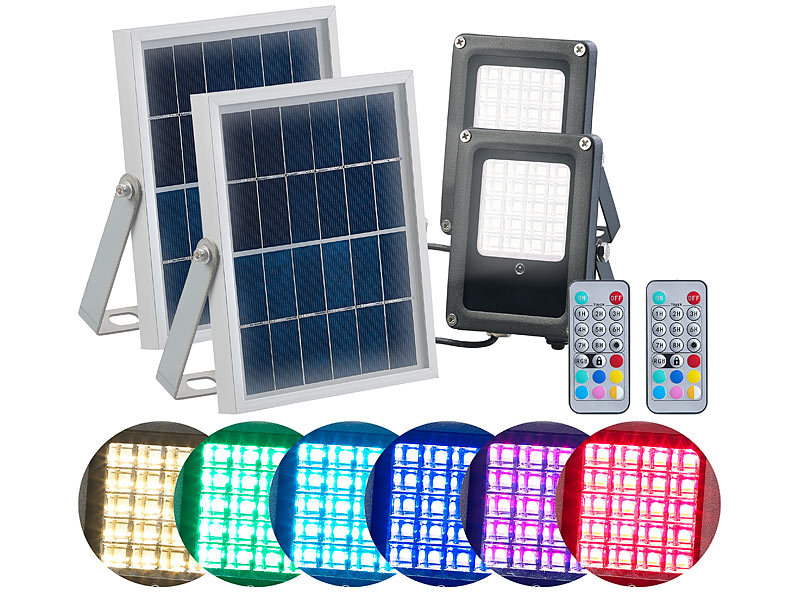80 LED Solar Panel Solarleuchte Fluter Flutlicht Gartenlampe Lichtsenor Remote 