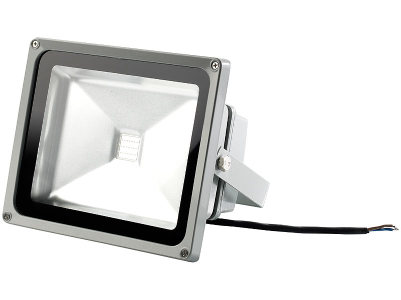 LED Fluter Bewegungsmelder LED Flutlicht LED Strahler IP65 50W Warmweiß G:Silber 