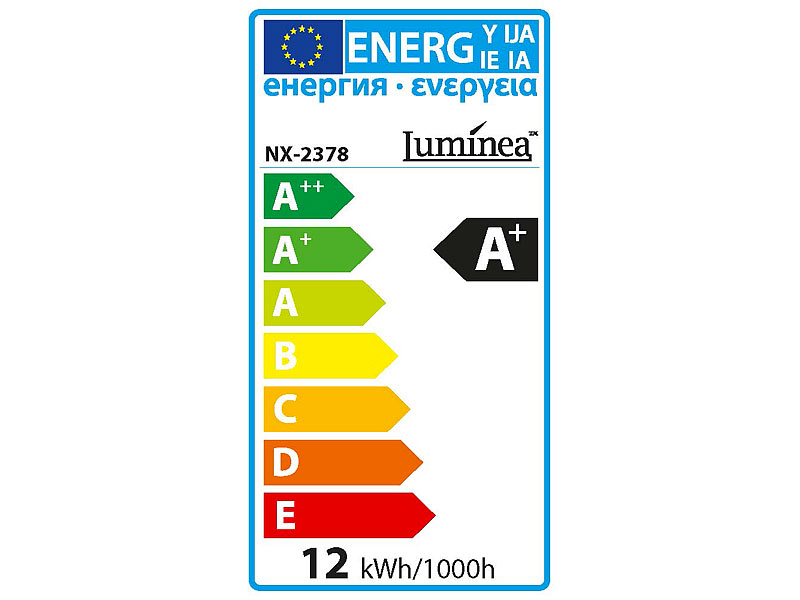 ; LED-Spots GU10 (warmweiß), LED-Tropfen E27 (tageslichtweiß) 