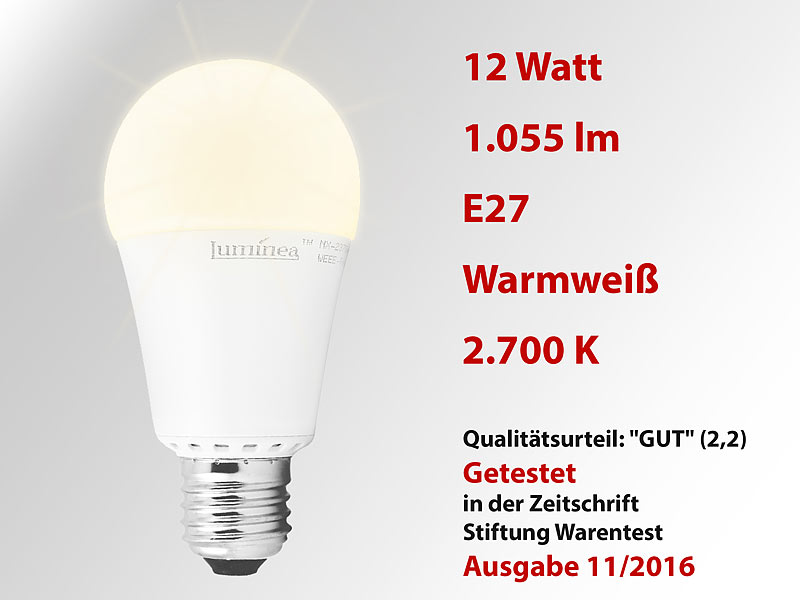 ; LED-Tropfen E27 (warmweiß) 