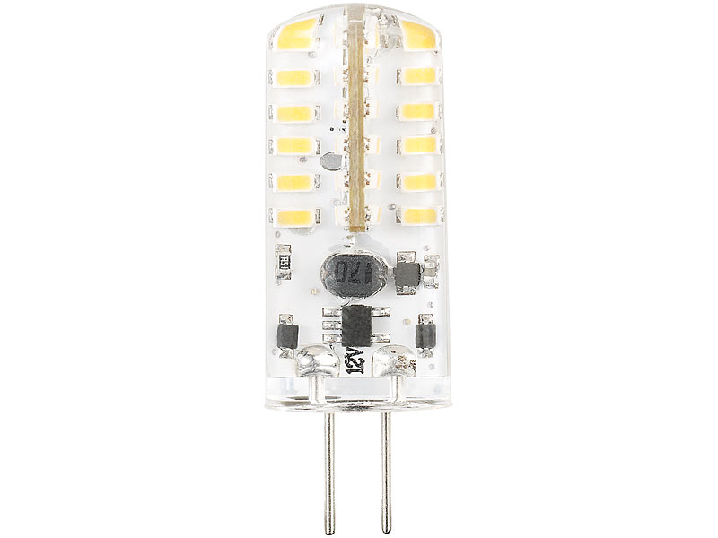 Luminea LED-Stiftsockellampe mit Silikon, G4, 3 W, warmweiß; Diverse Leuchtmittel: G4, GU4, GX53, G9, R7S etc., Led g4 Diverse Leuchtmittel: G4, GU4, GX53, G9, R7S etc., Led g4 Diverse Leuchtmittel: G4, GU4, GX53, G9, R7S etc., Led g4 
