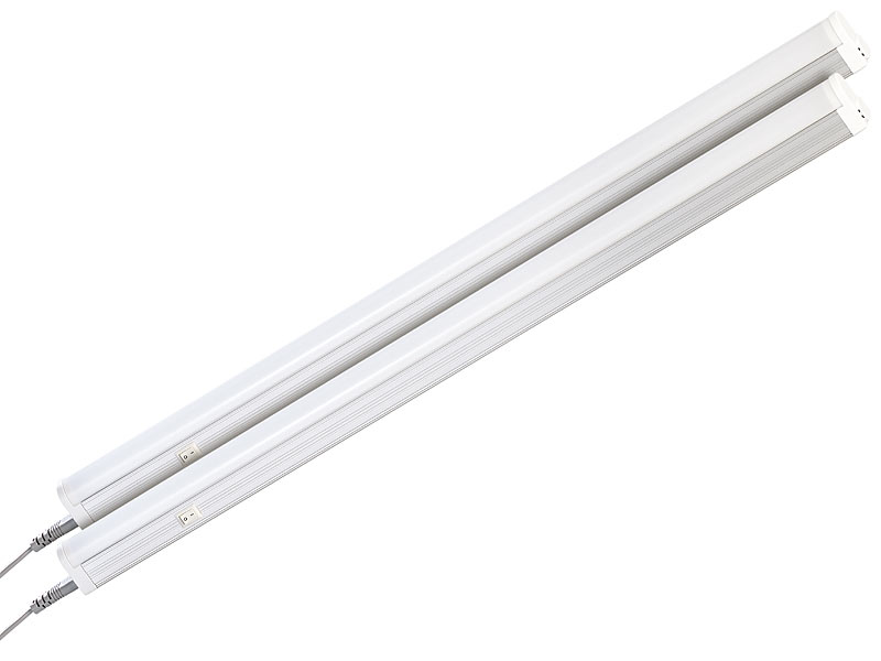 Luminea Unterbauleuchte warmweiß T5,6,5W,60cm Ein-/Ausschalter,2er Set; LED Leuchtstoffröhre LED Leuchtstoffröhre LED Leuchtstoffröhre 