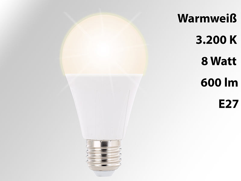 ; LED-Spots GU10 (warmweiß), LED-Tropfen E27 (tageslichtweiß) LED-Spots GU10 (warmweiß), LED-Tropfen E27 (tageslichtweiß) 