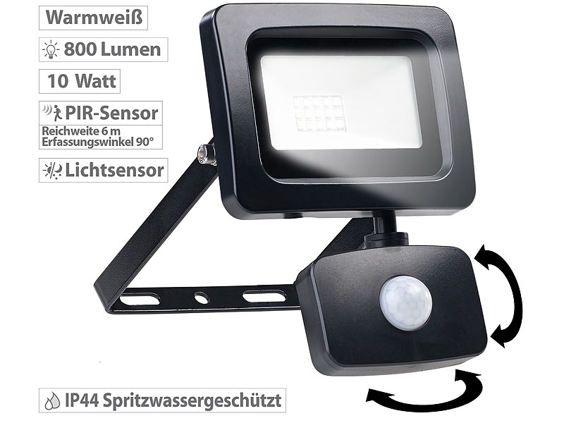 ; Wasserfeste LED-Fluter (warmweiß) 