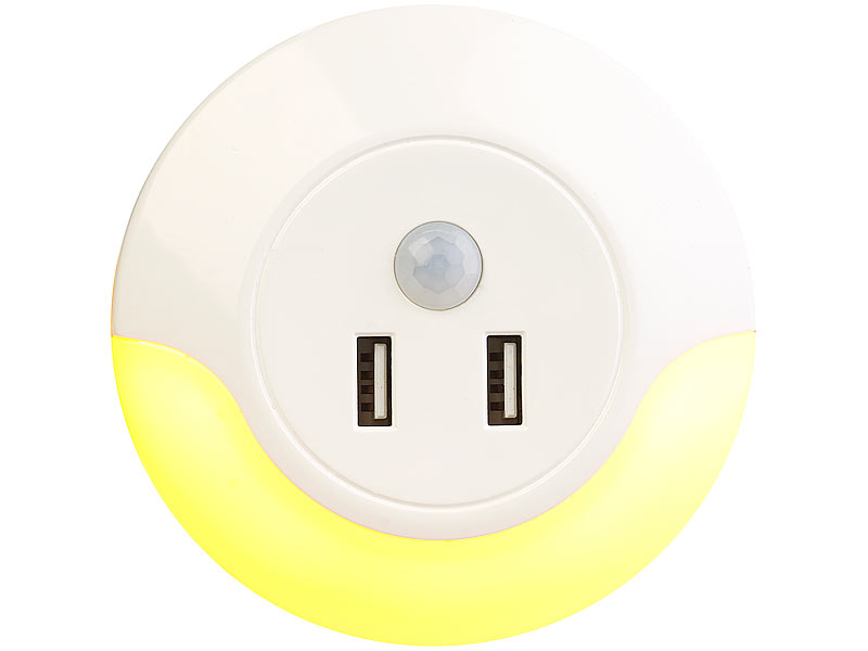 Schlummerlicht LED Nachtlicht mit Dämmerungssensor & USB Ladebuchsen Ladegerät Schlummerlicht LED Nachtlicht mit Dämmerungssensor & USB Ladebuchsen Ladegerät