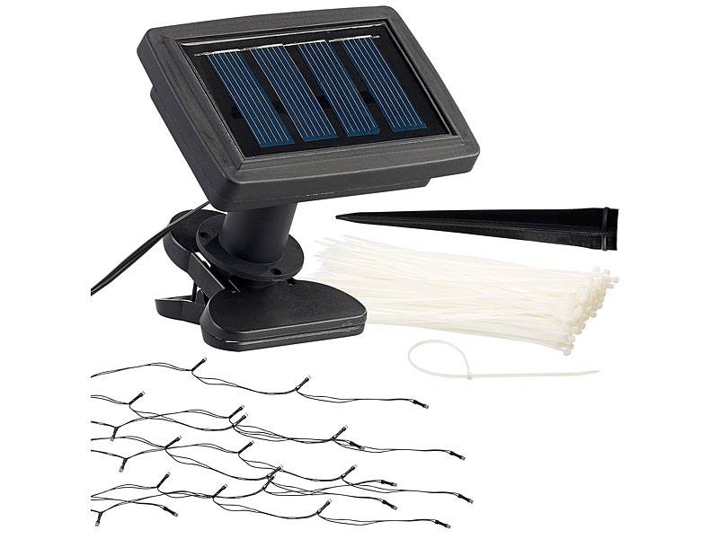 ; Akku-Baustrahler mit Solarmodul 