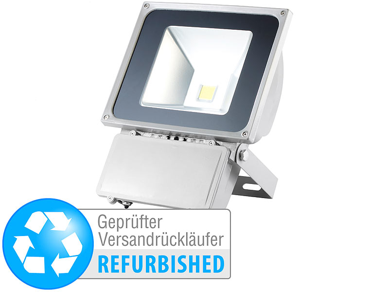 ; LED-Fluter mit Bewegungsmelder (tageslichtweiß), Wetterfester LED-Fluter (tageslichtweiß) 