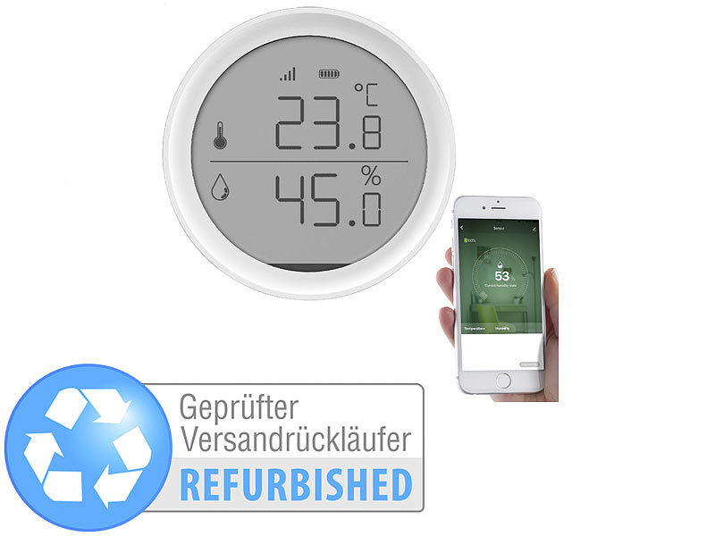 ; sensore di temperatura e umidità esterno e interno WLAN, igrometro, IP65 sensore di temperatura e umidità esterno e interno WLAN, igrometro, IP65 