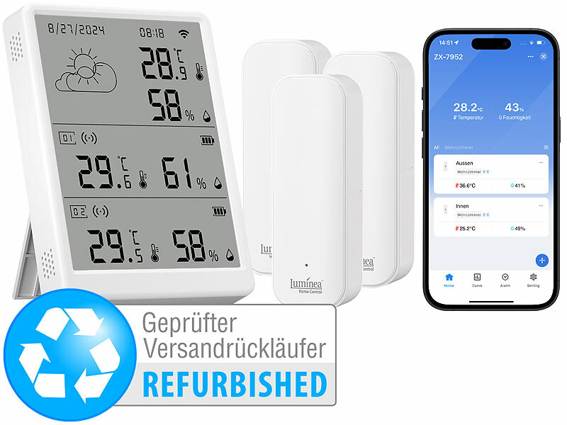 ; presa Wi-Fi, sensori di temperatura e umidità WiFi con analisi dell'app presa Wi-Fi, sensori di temperatura e umidità WiFi con analisi dell'app presa Wi-Fi, sensori di temperatura e umidità WiFi con analisi dell'app 