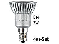 Luminea LED-Spot 3x 1W-LED, warmweiß, E14, 210 lm, 4er-Set