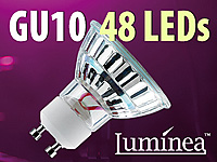 Luminea Dimmbare SMD-LED-Lampe, GU10, 48 LEDs, warmweiß, 250-260 lm; Spot-Lights 