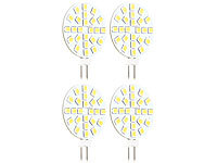 Luminea LED-Stiftsockellampe, 15 SMD LEDs, G4 (12V), kw, vertikal 4er; Stiftsockellampen Stiftsockellampen 