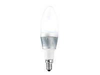 Luminea Energiespar-LED-Lampe m. 3x1W-LEDs E14 Candle, kaltweiß, 210lm; LED-Tropfen E27 (warmweiß) 