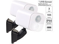 Luminea 2er-Set LED-Wandspots für innen & außen, Bewegungssensor; LED Wand- und Deckenleuchten LED Wand- und Deckenleuchten LED Wand- und Deckenleuchten LED Wand- und Deckenleuchten 