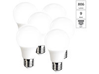 Luminea 6er-Set LED-Lampen, tageslichtweiß, 806 Lumen, 220°, F