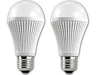 Luminea Highpower-LED-Lampe E27, 9 Watt, dimmbar, 5000 K, 720 Lumen, 2er-Set; LED-Tropfen E27 (warmweiß) LED-Tropfen E27 (warmweiß) 