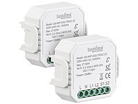 Luminea Home Control WLAN-Unterputzschalter, Smart-Dimmer Unterputz; WLAN-Steckdosen mit Stromkosten-Messfunktion WLAN-Steckdosen mit Stromkosten-Messfunktion WLAN-Steckdosen mit Stromkosten-Messfunktion WLAN-Steckdosen mit Stromkosten-Messfunktion 