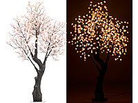 Luminea LED-Deko-Kirschbaum, 576 beleuchtete Blüten, 200 cm, für innen & außen
