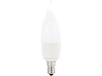Luminea Geschwungene LED-Kerzenlampe, 6 Watt, E14, Ba35, tageslichtweiß; LED-Tropfen E27 (warmweiß) LED-Tropfen E27 (warmweiß) 