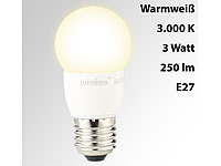 ; LED-Spots GU10 (warmweiß), LED-Tropfen E27 (tageslichtweiß) 