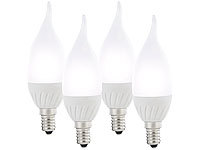Luminea Geschwungene LED-Kerzenlampe, 3W, E14, Ba35-P, tageslichtweiß, 4er-Set; LED-Tropfen E27 (warmweiß) LED-Tropfen E27 (warmweiß) 