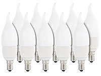 Luminea Geschwungene LED-Kerzenlampe, 6W, E14, Ba35,warmweiß, 10er-Set