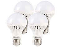 Luminea LED-Lampe, 7 W, dimmbar, E27, warmweiß, 455 lm, 120°, 4er-Set; LED-Tropfen E27 (warmweiß) 
