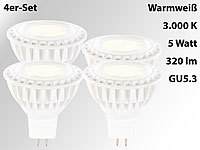 Luminea High-Power LED-Spot GU5.3 , 5W, 12V, warmweiß, 320 lm, 4er-Set