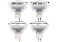 Luminea High-Power LED-Spot GU5.3, 8W, 12V, warmweiß, 500 lm, 4er-Set; LED-Spots GU10 (warmweiß), LED-Tropfen E27 (tageslichtweiß) LED-Spots GU10 (warmweiß), LED-Tropfen E27 (tageslichtweiß) 